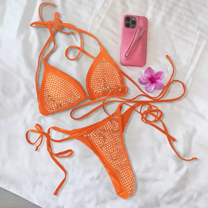 Diamant Bikini 2025 Bandeau Biquini femmes Sexy maillot de bain femme Push Up maillots