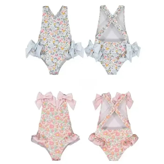 Maillot de bain une pièce pour filles, imprimé élingue, mignon, bikini de plage, 2-7 ans