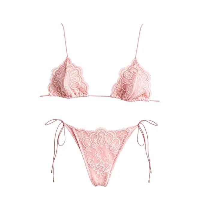 Maille Bikini avec pantalon maillot de bain brésilien