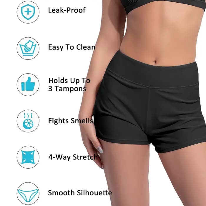 Short de bain menstruel doux pour femmes