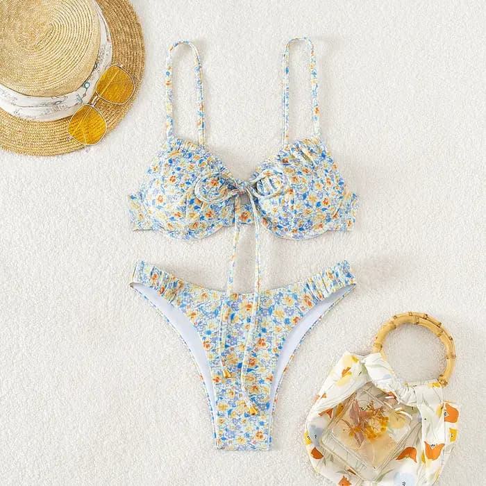 Maillot de bain imprimé fleuri Biquinis brésiliens