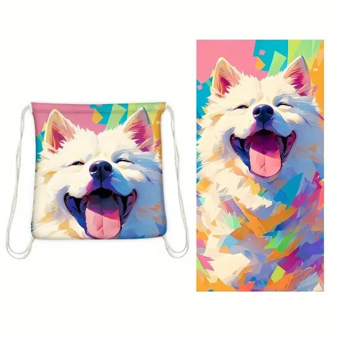 Serviette de plage pliable 2-en-1 pour l'extérieur