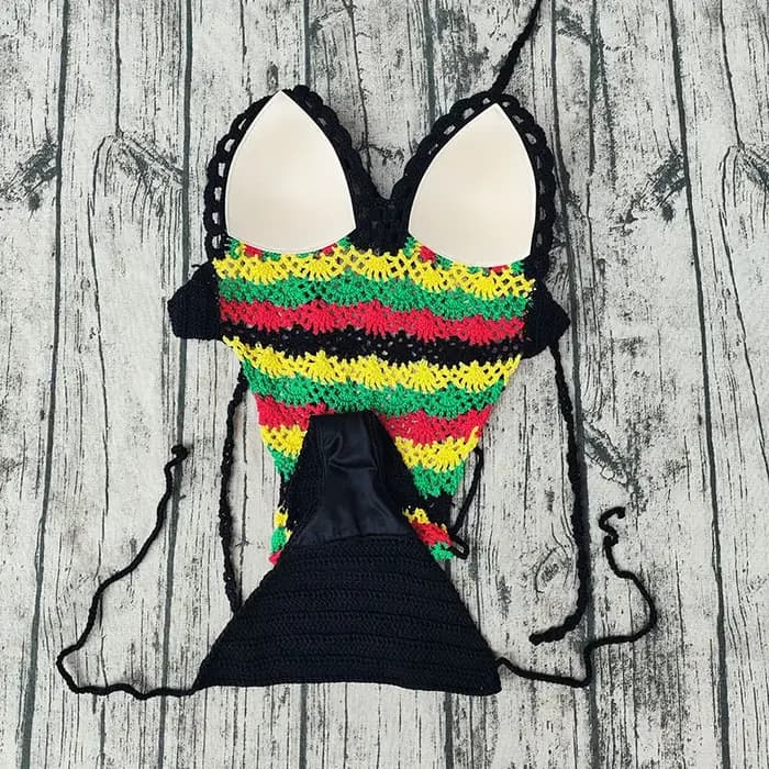Ennuyeux miel femmes mode nouveau Sexy à la main Crochet Bikini costume couleur