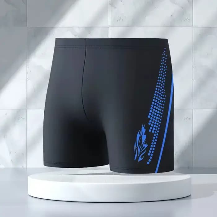 Maillot de bain respirant taille haute pour hommes, maillot de bain adulte à séchage rapide, doublur