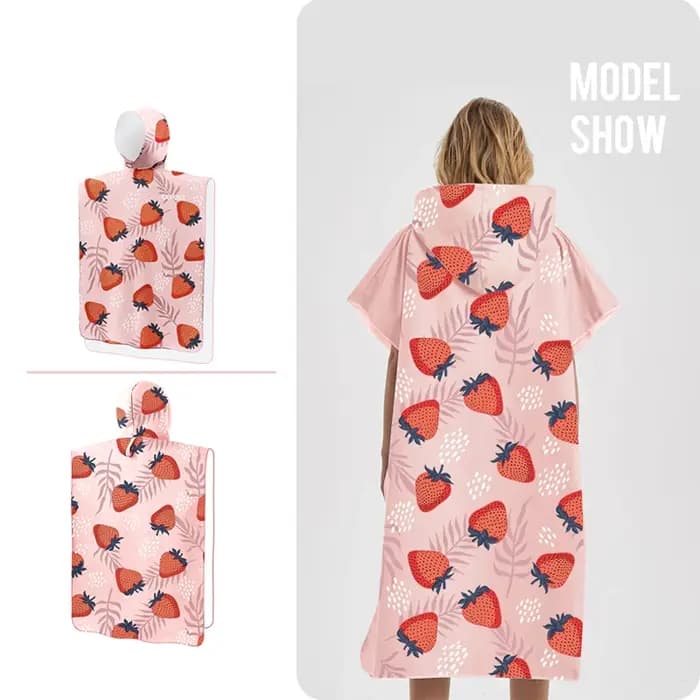 Poncho de Surf Personnalisé en Microcarence pour Adulte