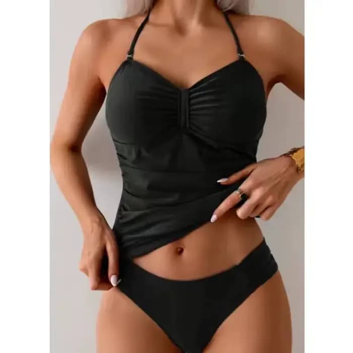 Maillots de bain deux pièces pour femme, collection été 2026 : Ensemble tankini et maillot de bain dos nu push-up pour la plage