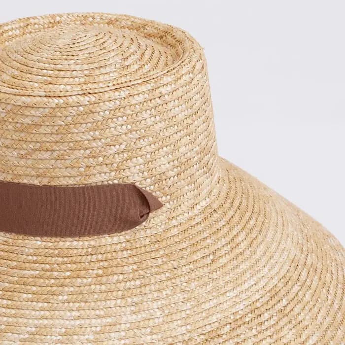 Chapeau de paille à large bord pour femmes, avec mentonnière, chapeaux de soleil d'été, Protection s