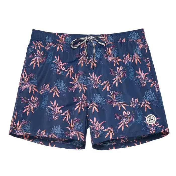 SURFToxic Z-Short de bain pour homme, short de plage imprimé en 3D fleuri, séchage rapide, doublure