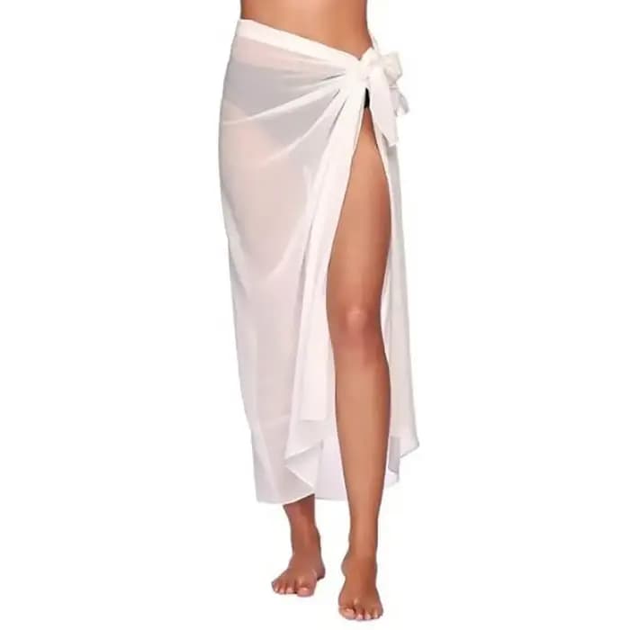 Paréo de plage multicolore tendance en mousseline sexy, longue robe de vacances pour femme