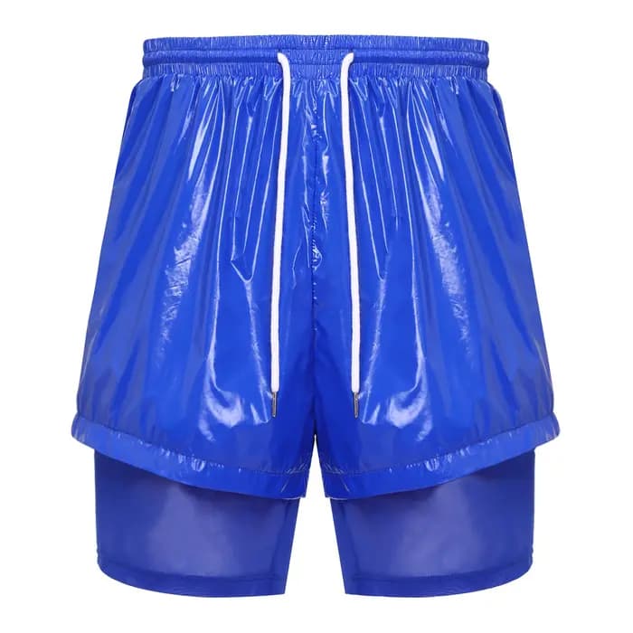 Maillot de bain pour homme à séchage rapide, short de bain 2-en-1 avec doublure intérieure, maillot de bain double couche, short de compression avec poches