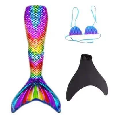 Queue de sirène de natation pour enfants et adultes, cosplay spinal pour filles, costume de sirène, cadeau de fête pour enfants, maillot de bain avec nageoire monopalme, nouveau
