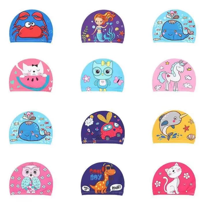 Enfant enfants bonnet de bain mignon dessin animé tissu