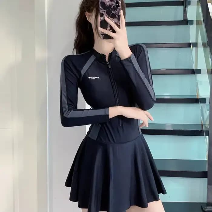 Maillot de bain une pièce à manches longues pour femme