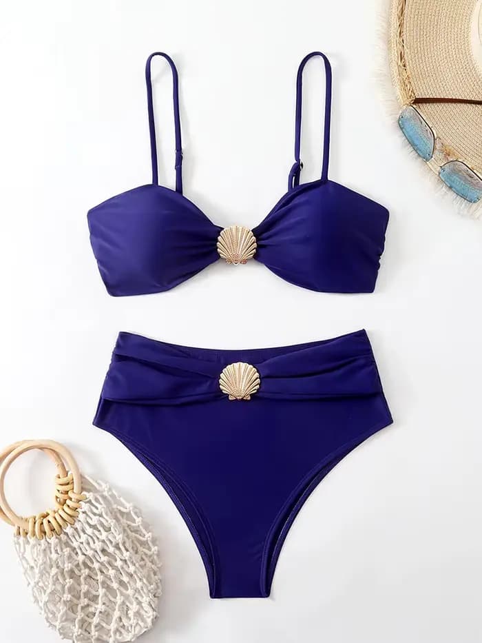 Bikini taille haute pour femmes, maillot de bain deux pièces, bandeau, vêtements de bain pour femmes, tendance 2026, ensembles de bikinis, vêtements de plage brésiliens