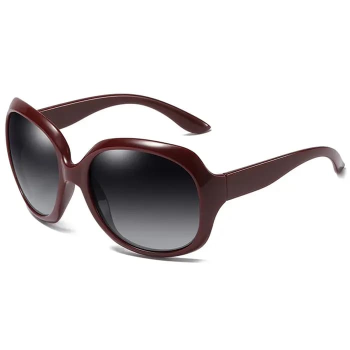 FUQIAN marque Design élégant polarisé surdimensionné rond lunettes de soleil femmes Simple mode grand plastique dames