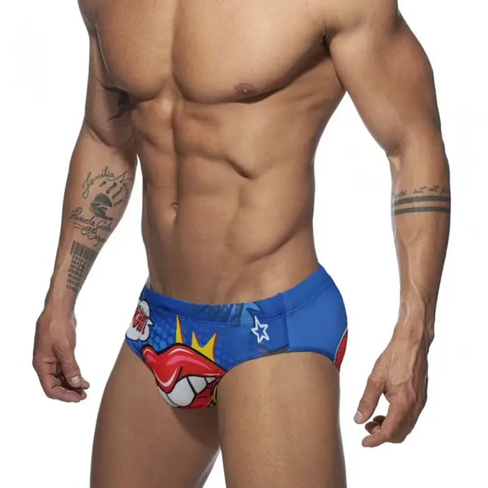 Slip de bain blanc pour hommes, Sexy, Carton de natation, mode été, Sport, pantalons de plage, maill