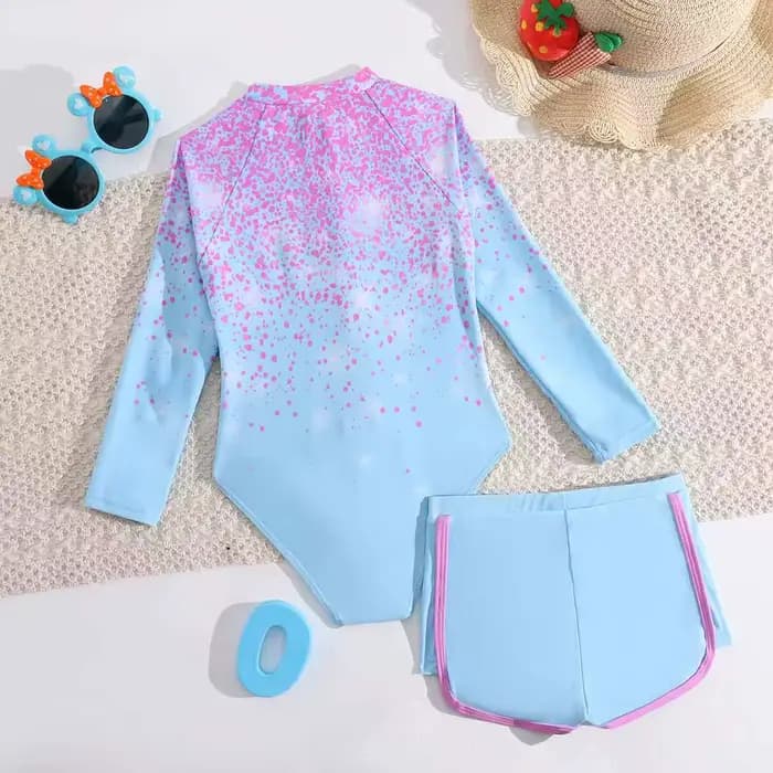 Maillot de bain une pièce imprimé pour filles 2026 avec short intégré
