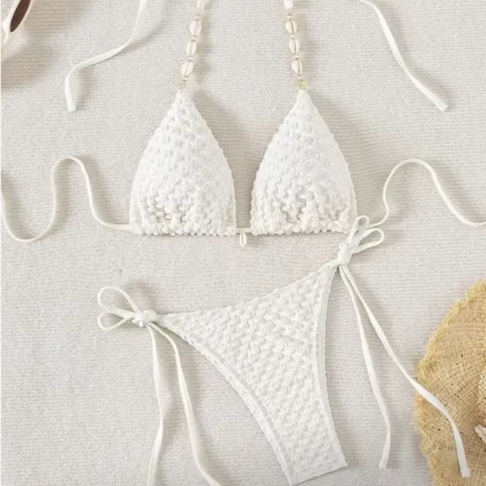 Blanc Sexy Bikinis 2026 maillots de bain femmes maillots de bain Push Up femme plage maillot de bain maillots de bain brésilien Bikini ensemble piscine baigneur
