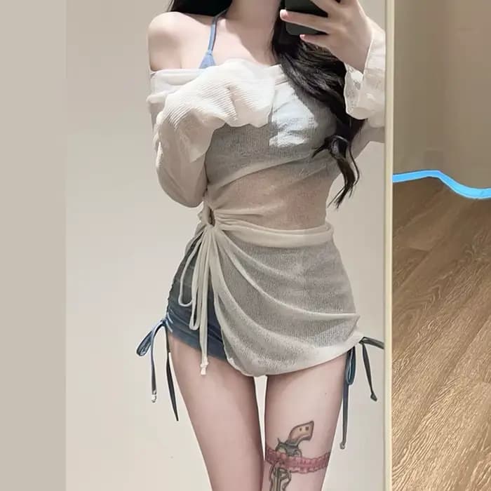 Ensemble trois pièces de maillot de bain pour femme