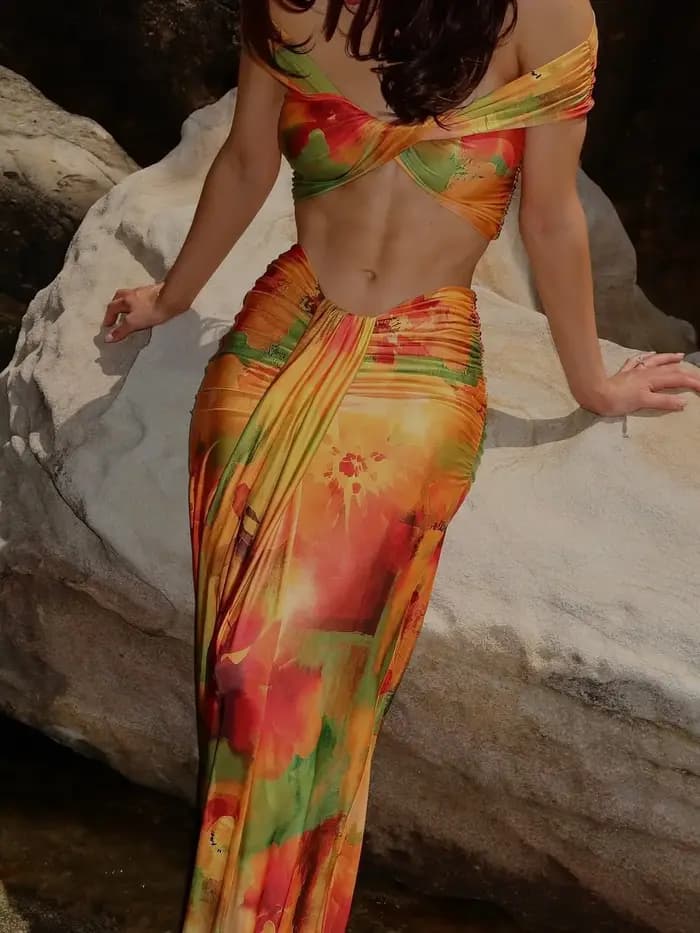 3 pièces Bikini 2025 Sexy rétro imprime femmes maillots de bain