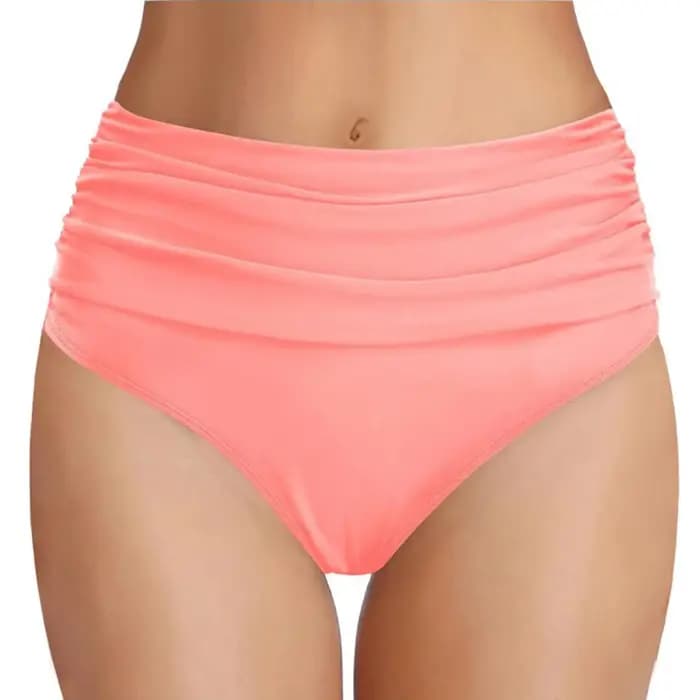 Traje De BañO Mujer 2025 Femmes Taille Haute Bas De Bikini Coupe Haute Bas De Bain Couverture Complète Bas De Maillot De Bain Blanshenlьник ж браrien