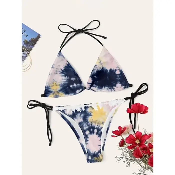 Ensembles de bikini sexy pour femmes Maillot de bain psychédélique Cupshe aquarelle taille hau