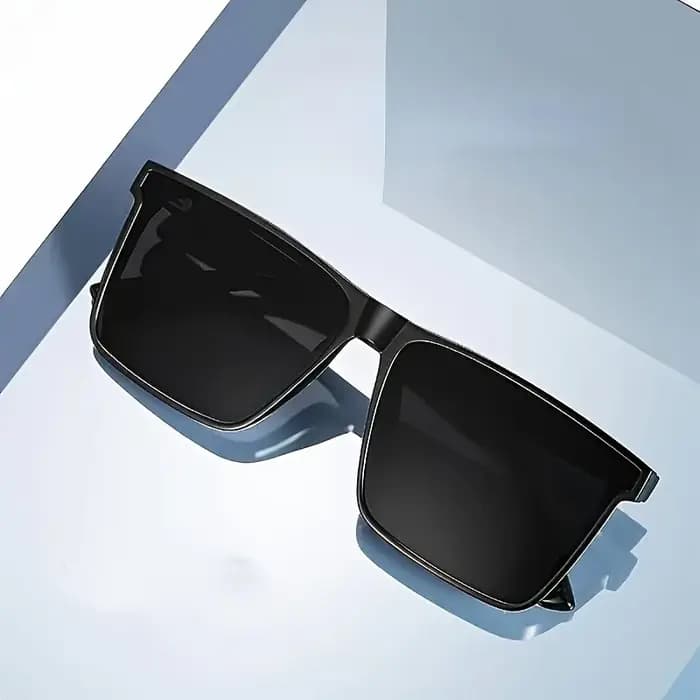 Lunettes carrées noires simples pour hommes et femmes, 1 pièce, pour hommes et femmes, voyage en ple