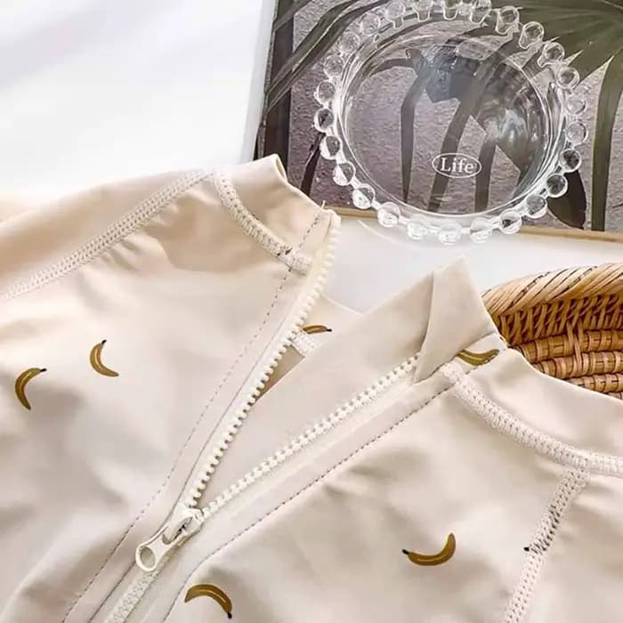 Maillot de bain pour enfants, combinaison pour filles, maillot de bain à manches longues, protection solaire pour bébé, séchage rapide, mignon, vêtements de plage d'été