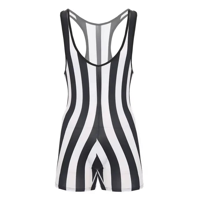 Maillot de bain une pièce athlétique rayé pour homme
