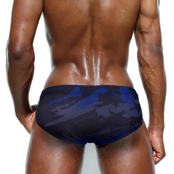 Sexy hommes slip de bain nouvelle impression taille basse maillot