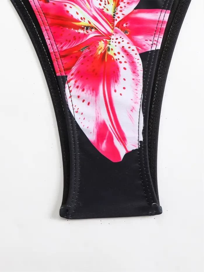 Maillot de bain brésilien imprimé floral pour femmes