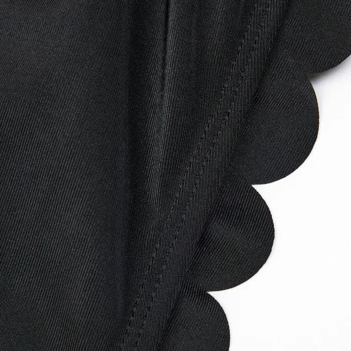 Short de bain femme taille haute avec cordon de serrage, ourlet ondulé à volants, couleur unie, pour l'été, la natation et le surf, short de plage