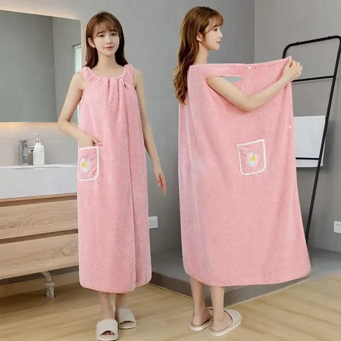 Grandes serviettes de bain en velours pour femmes