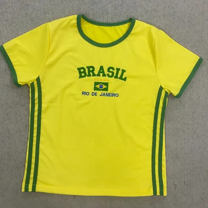 Nouveau short d'été top ensemble brésilien lettre brodée femmes
