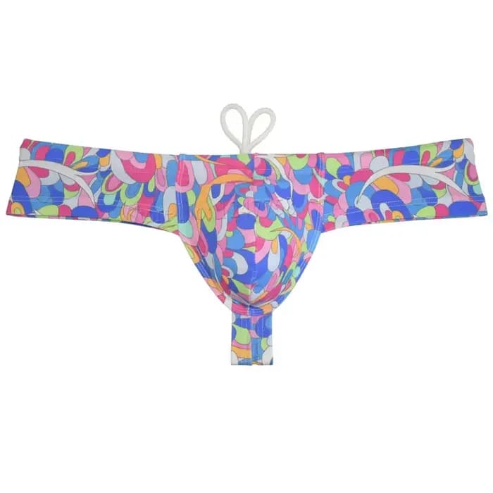 Maillot de bain pour hommes, boxer effronté, document géométrique rembourré, bikini amélioré