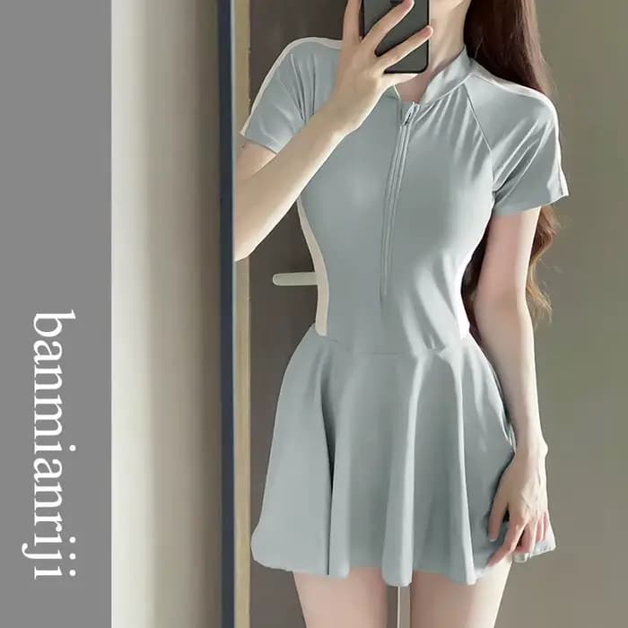Maillot de bain de sport pour femmes, une pièce conservatrice de source chaude, Style Super féerique INS, contrôle du ventre, amincissant, étudiant frais