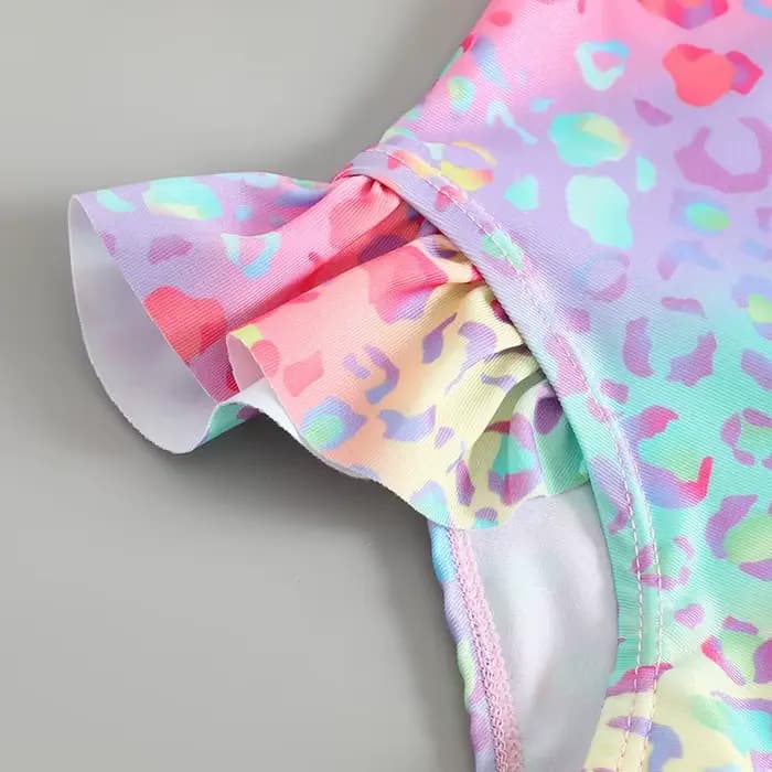 Maillot de bain une pièce avec chapeau de soleil pour petites filles de 1 à 2 3 4 5 6 ans