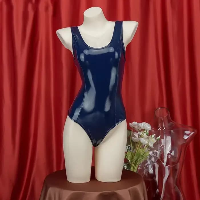 École japonaise bleu marine SUKUMIZU maillot de bain Kawaii maillot de bain Cosplay Sexy mignon Anime vêtements Lenther serré combinaison maillots de bain