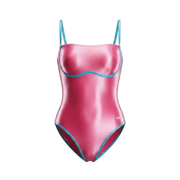 LEOHEX Maillot de bain une pièce brillant pour femme