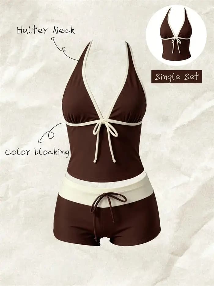 Ensemble bikini à pois kawaii
