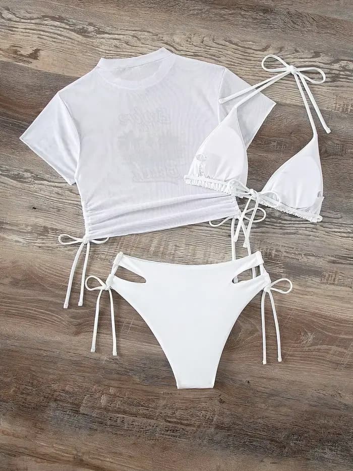 Maillot de bain 3 pièces sexy pour femme