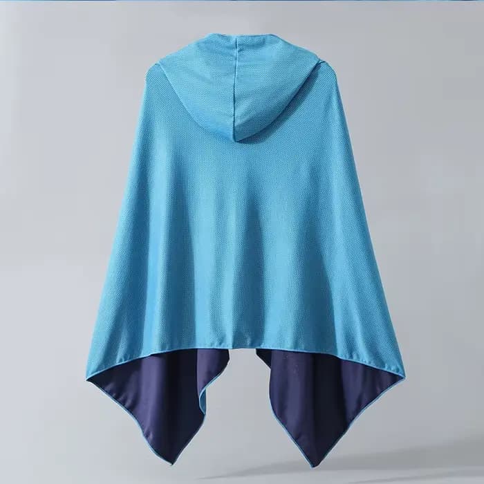 Poncho de plage à capuche rafraîchissant, serviette de bain à séchage rapide, robe de change légère,