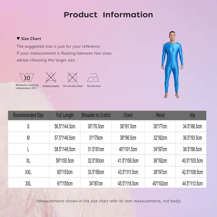 Combinaison de natation brillante pour hommes