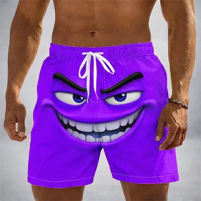 Short de bain humoristique et amusant imprimé en 3D pour hommes, style hip-hop, mignon et populaire, pour enfants, tendance été Hawaï