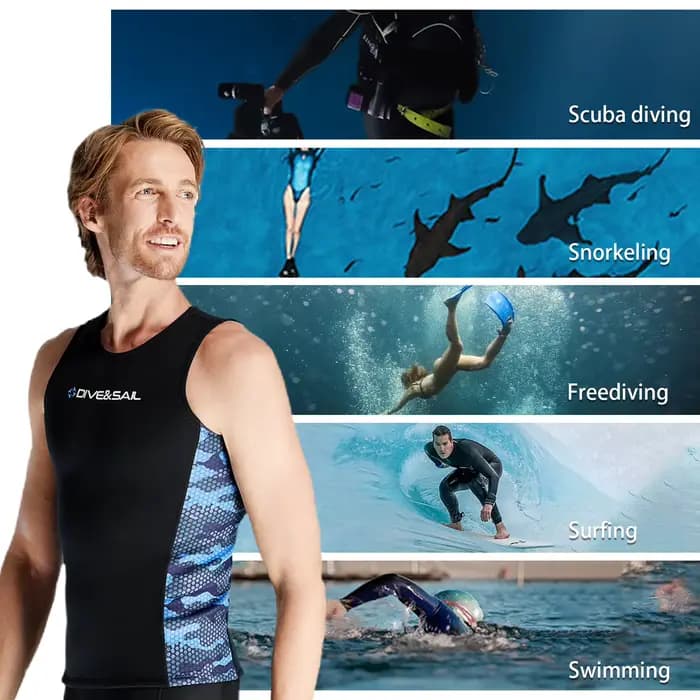 Hommes combinaison gilet surf Sports nautiques maillot de bain