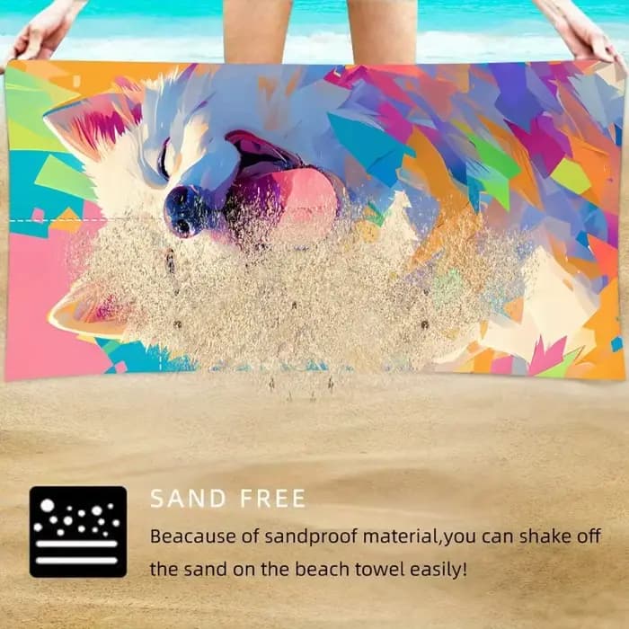 Serviette de plage pliable 2-en-1 pour l'extérieur