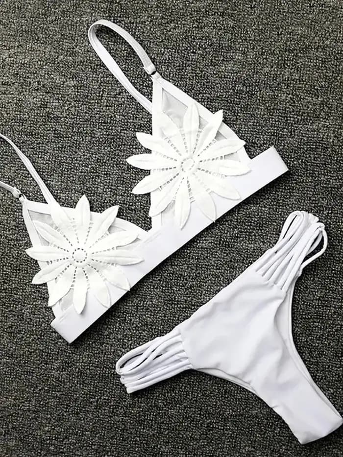 Canwedance maille fleur maillots de bain femmes doux