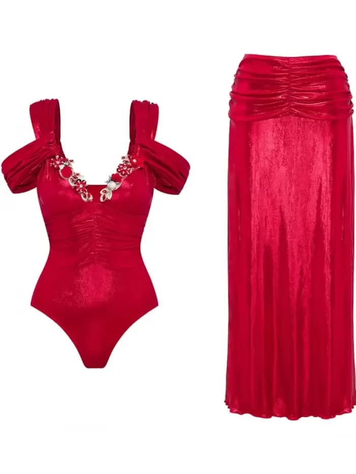 Bikini avec jupe pour femme
