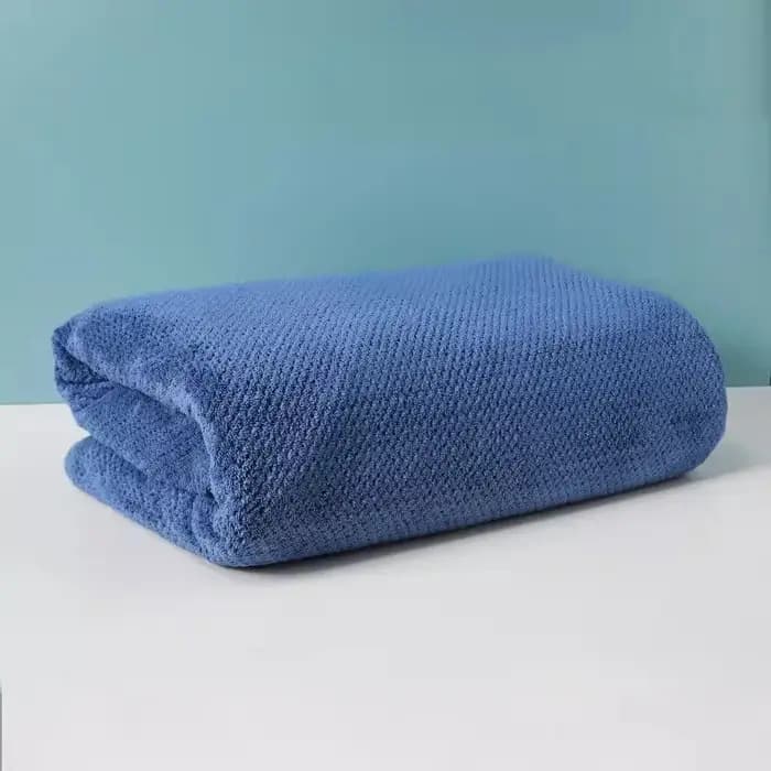 Grande serviette de bain épaissie en molleton de corail doux adulte