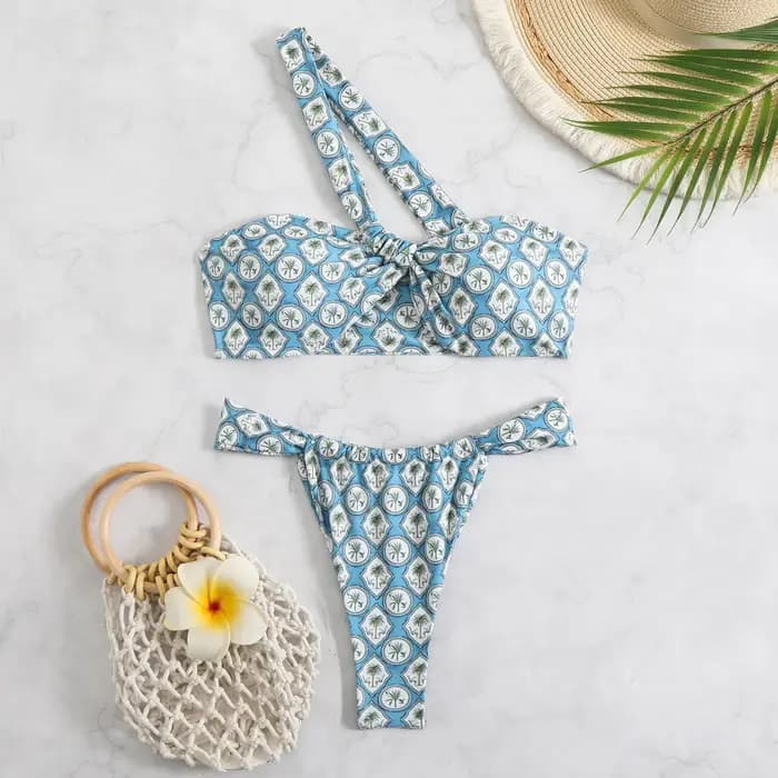 Bikini maillot de bain pour femme 2025 une épaule maillots